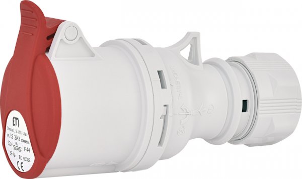 Розетка кабельна (силовий роз'єм) ES-3243  IP44 (32A, 400V, 3P+PE) 4482004 ETI