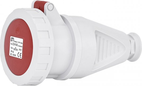 Розетка кабельная (силовой разъём) ESH-1643 IP67 (16A, 400V, 3P+PE) 4482007 ETI