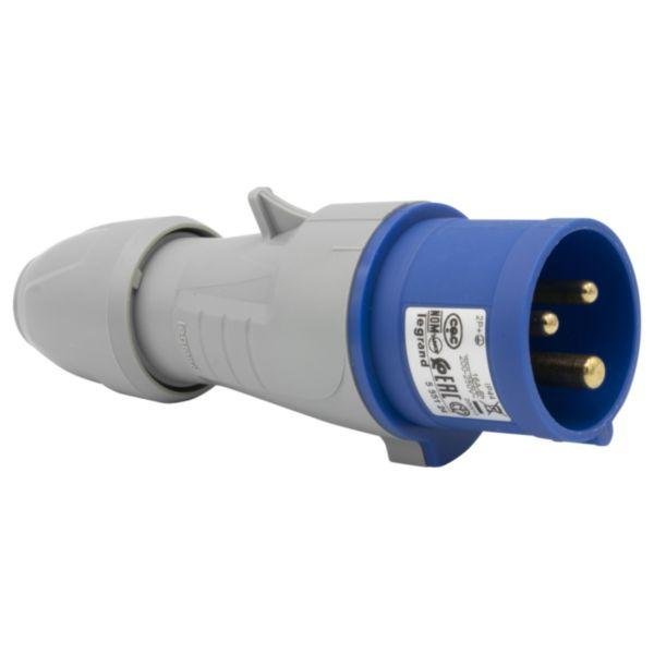 Вилка переносная 2P+PE 16А 200/250В IP44 P17 Tempra Pro, Legrand 555124