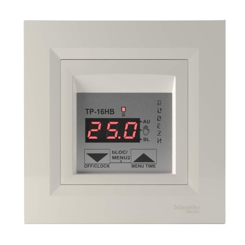 Терморегулятор з тижневим таймером в розетку ТР-16НВ, кремовий, 16A РУБІЖ