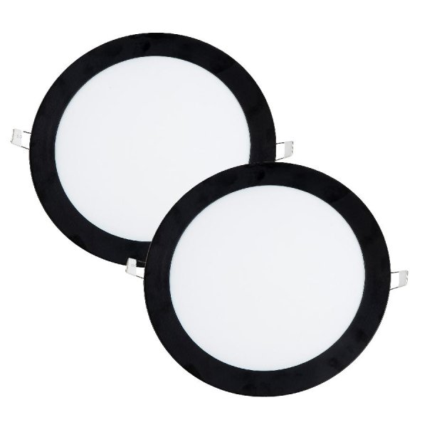 Набор светильник точечный врезной NOAS YL10-1801-S 18Вт круг черный 3200К 2 шт 000059929