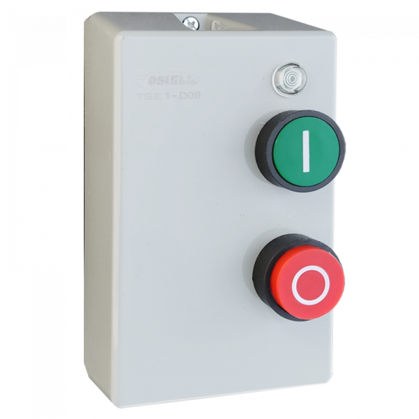 Магнітний пускач TSE1-D09 9А котушка AC220/230V (4A-6A) в корпусі IP54 індикатор (4кВт)