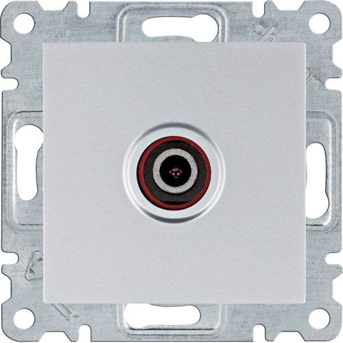 Розетка ТВ Lumina срібна Hager WL3212