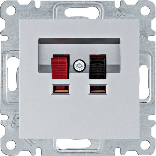 Розетка акустична Lumina срібна 16А/230В Hager WL3312
