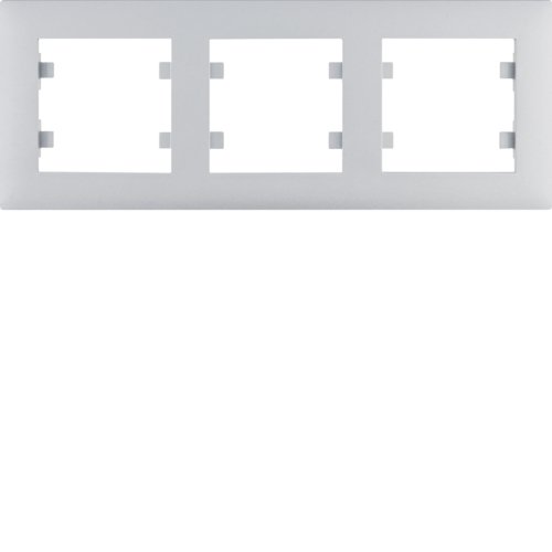 Рамка 3X горизонтальна Lumina-Intens срібна Hager WL5732
