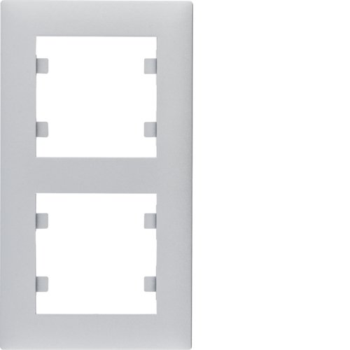 Рамка 2X вертикальна Lumina-Intens срібна Hager WL5622