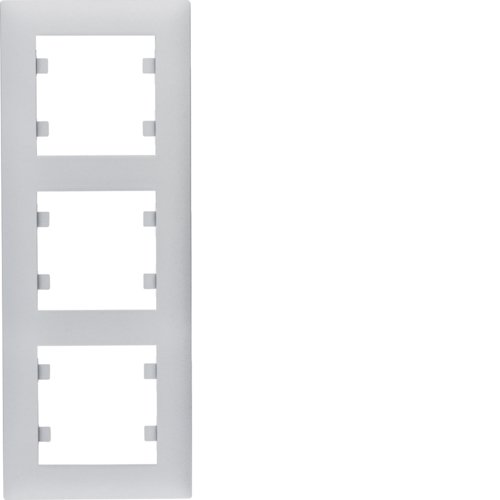 Рамка 3X вертикальная Lumina-Intens серебро Hager WL5632
