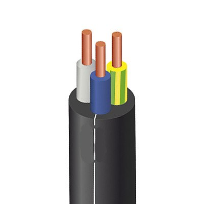 Кабель силовий ВВГ нг 3х10+1х6