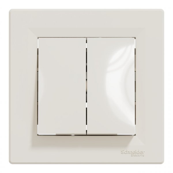 EPH0300123 Двухклавишный выключатель крем Asfora Schneider Electric