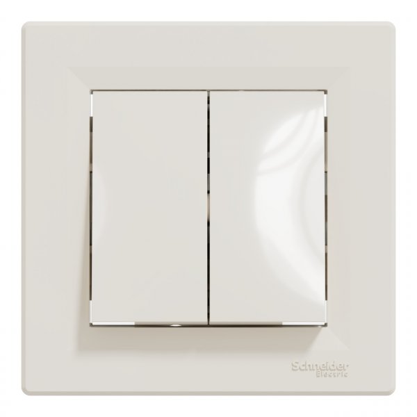EPH0600123 Двухклавишный переключатель крем Asfora Schneider Electric