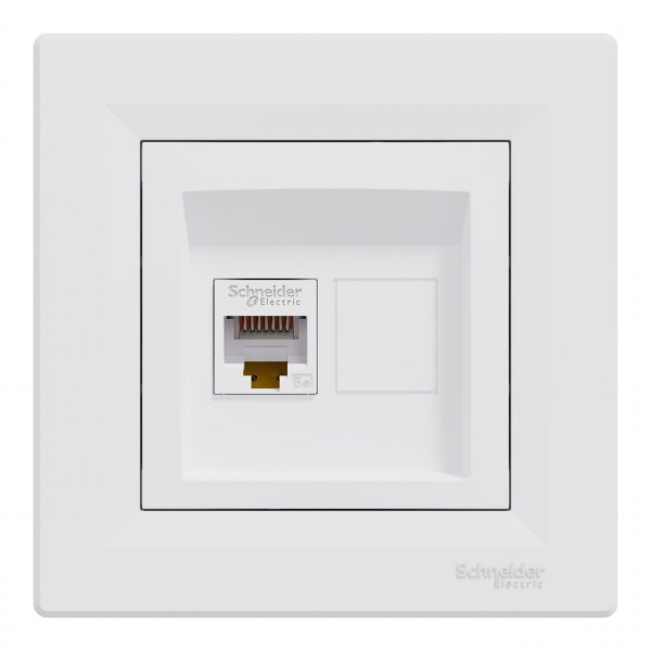EPH4300121 Розетка комп'ютерна cat.5e UTP RJ45 білий Asfora Schneider Electric