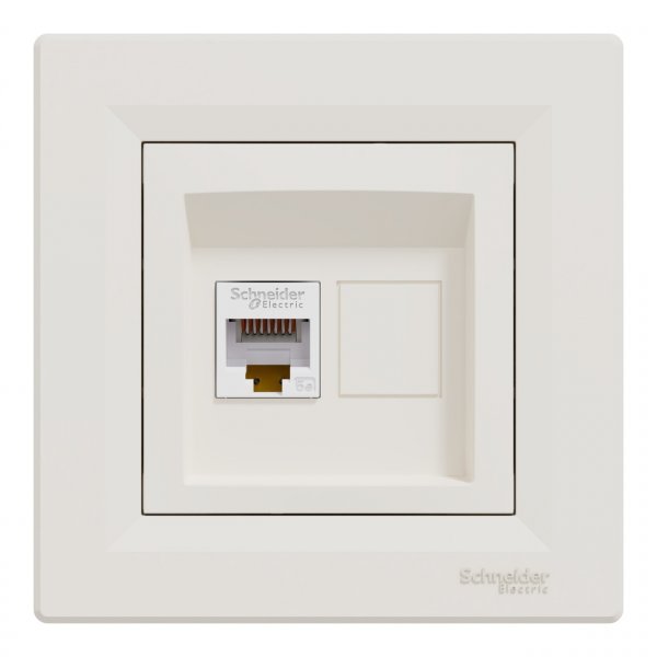 EPH4300123 Розетка комп'ютерна cat.5e UTP RJ45 крем Asfora Schneider Electric