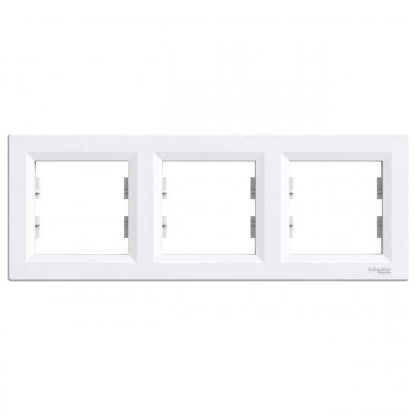 EPH5800321 Рамка трехместная горизонтальная белая Asfora Schneider Electric