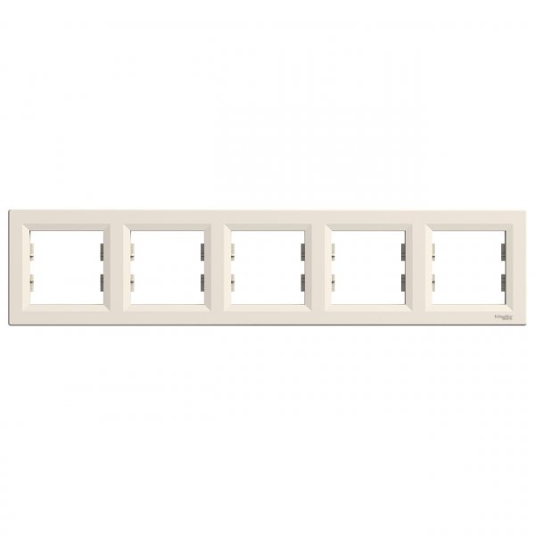 EPH5800523 Рамка пятиместная горизонтальная крем Asfora Schneider Electric