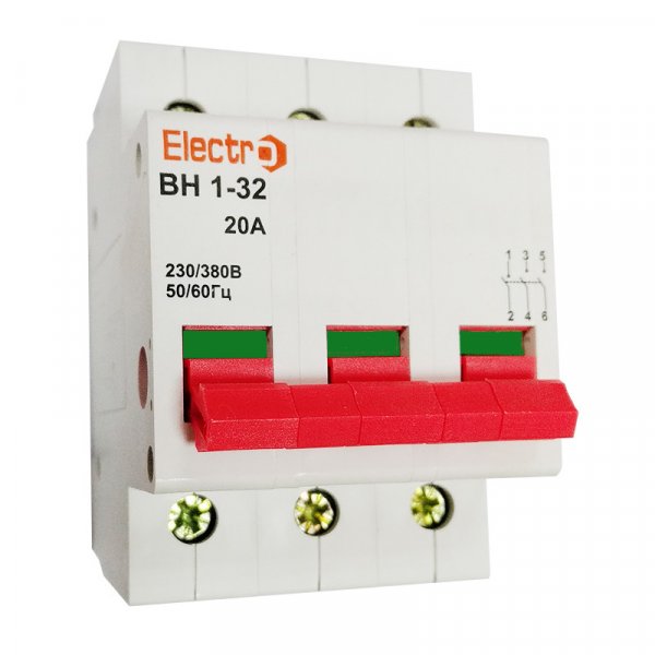 Вимикач навантаження ВН1-32, 230/380В, 3Р 20A 230B/400В Electro