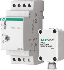 Сутінкове Реле AZ-B UNI plus 12-264В AC/DC 16A IP40 з герметичним зондом PLUS (АС-122гз+УНІ) F&F