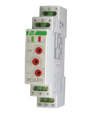Реле времени универсальное PCU-511 UNI 12÷264В AC/DC 10А 1S (РЧ-511 УНИ) F&F