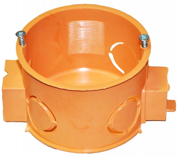 Коробка монтажная пластмассовая КМП-60Ес (оранжевая) (200)