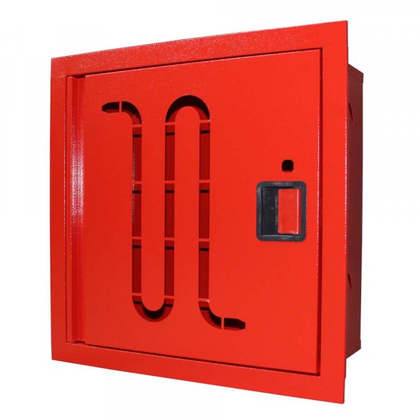 Шкаф пожарный для хранения пожарного рукава д.51,66,77мм ШП6060 В-С (красный, встроенный, со стенкой)
