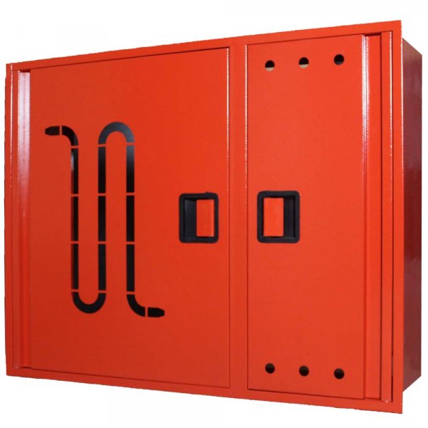 Шкаф пожарный для хранения пожарного рукава д.51,66,77мм ШП9070 В-С (красный, без кассеты, встроенный, со стенкой)