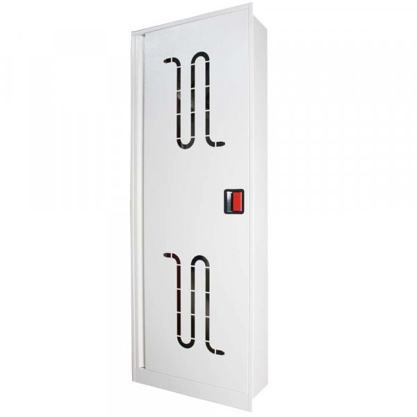 Шкаф пожарный для хранения пожарного рукава д.51,66,77мм ШП16060 НВ-С (белый, без кассеты, встроенный, со стенкой)