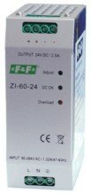 Импульсный промышленный блок питания ZI-60 24В 90÷264V AC / 120÷370V DC 2,5A OUT 24V DC 60W F&F