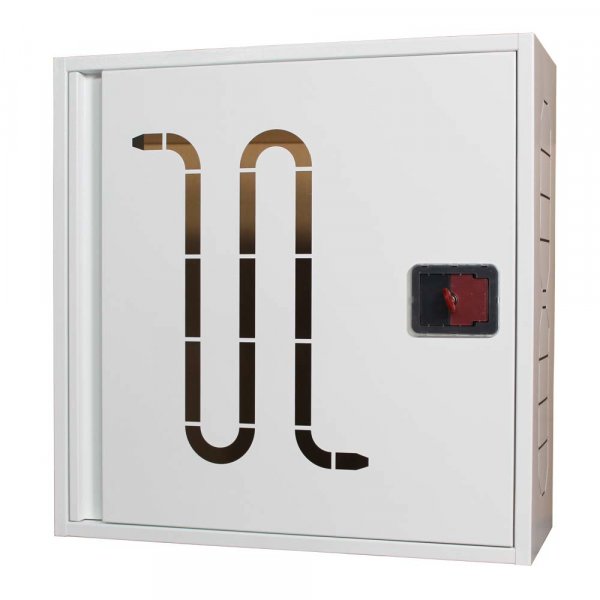 Шафа пожежна для збереження пожежного рукава д.51,66,77мм ШП 6060 У (біла) ручка з ключем