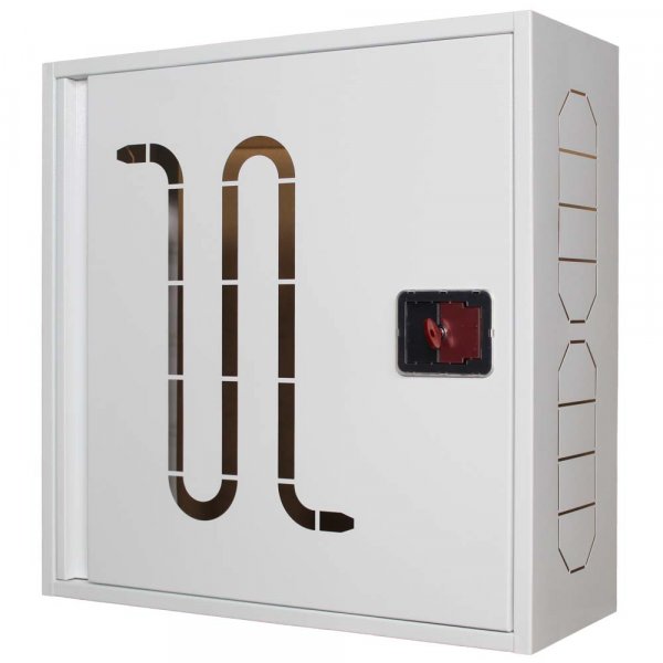 Шафа пожежна для збереження пожежного рукава д.51,66,77мм ШП 6060 У-С (біла) ручка з ключем