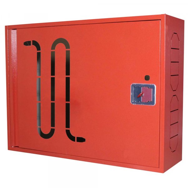 Шафа пожежна для збереження пожежного рукава д.51,66,77мм ШП 8060 У-С (червона) ручка з ключем