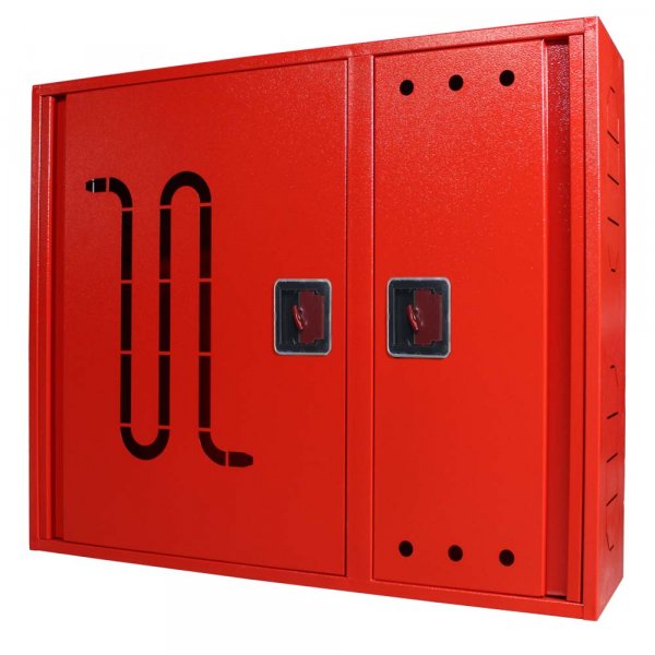 Шкаф пожарный для хранения пожарного рукава д.51,66,77мм ШП 9070У-С (красный) ручка с ключом
