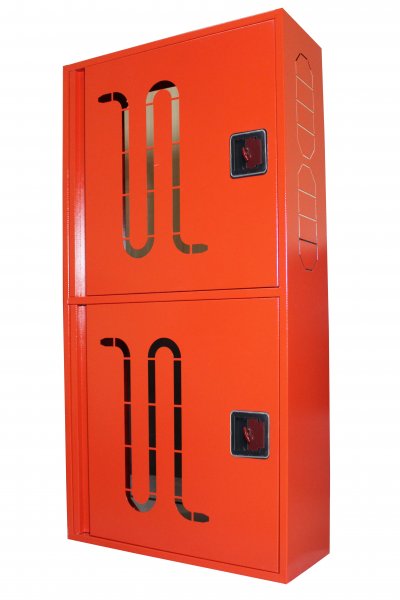 Шафа пожежна для збереження пожежного рукава д.51,66,77мм ШП60120 У-С (червона, без касети) ручка з ключем