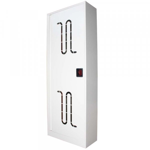 Шафа пожежна для збереження пожежного рукава д.51,66,77мм ШП 16060 Н-С (біла) ручка з ключем