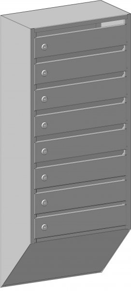 Шкаф почтовый ЯП-8 (050, 7035)