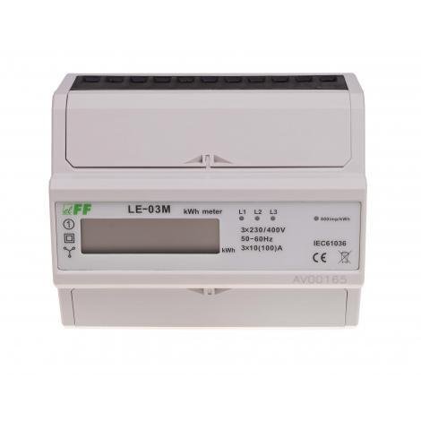 Счетчик электроэнергии трехфазный LE-03M c MODBUS RTU, RS-485, (ЛЕ-03М) F&F