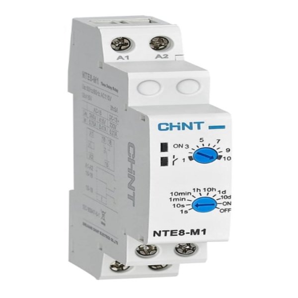 Реле часу NTE8-M1 AC230V затримка на увімкнення із налаштуваннями 1CO Chint 258695