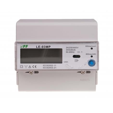 Лічильник електроенергії трифазний LE-03MP з MODBUS RTU, RS-485, з аналізатором F&F