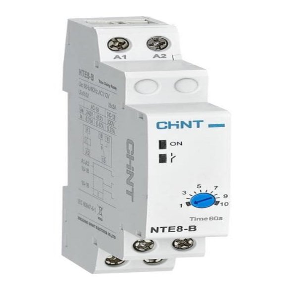 Реле затримки часу NTE8-B 1s-10s AC230V на увімкнення 1NO Chint 258438