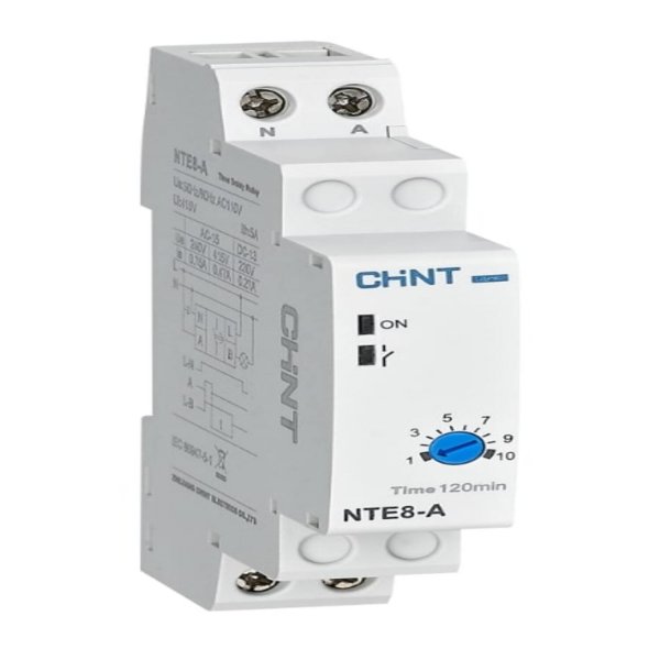 Реле затримки часу NTE8-A 12s-120s AC230V на вимкнення 1NO Chint 258347