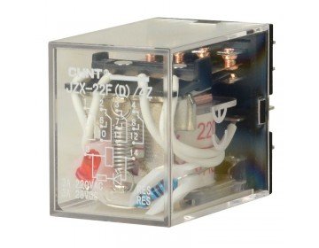 Реле проміжне JZX-22F(D)/2Z PLU AC220V з LED інд. 5A 2 групи кон-тів Chint 285445