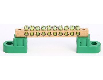 Шина нульова з двома кутовими ізоляторами HC-005/8 6*9 Chint 10045