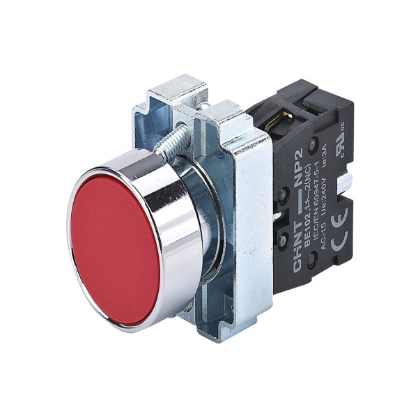 Кнопка NP2-BA42 без подсветки красная 1NC IP40 Chint 573890