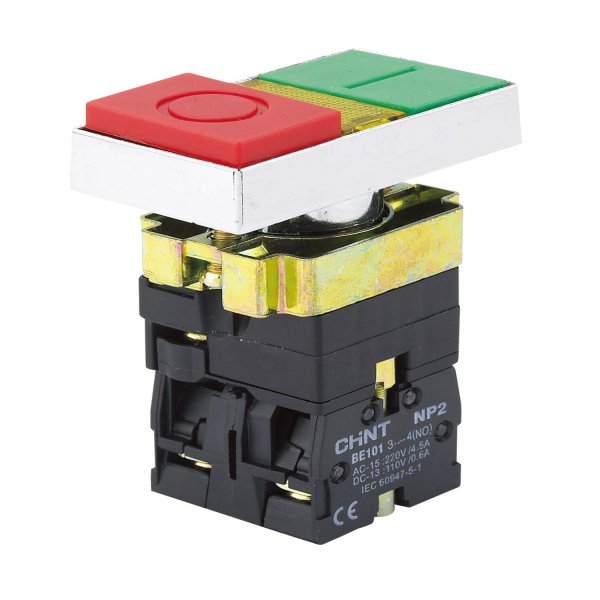 Подвійна кнопка NP2-BW8465 1NO+1NC AC230В(LED) IP40 Chint 574789