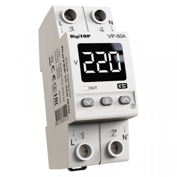 Реле напряжения VP-50A M2W DigiTOP
