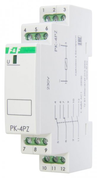 Електромагнітне реле PK-4PZ 12B/24B/48B/110B/220B F&F