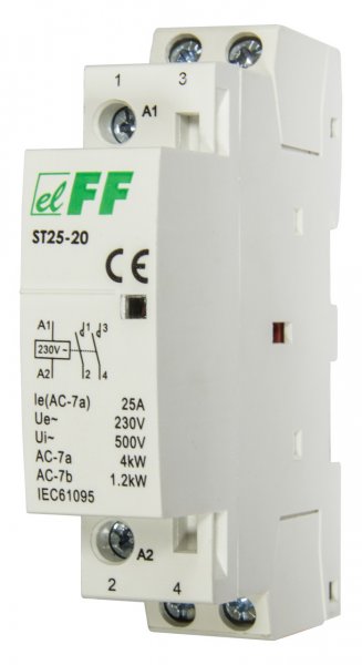 Контактор ST25-20 220В 25A 2NO 4кВт F&F