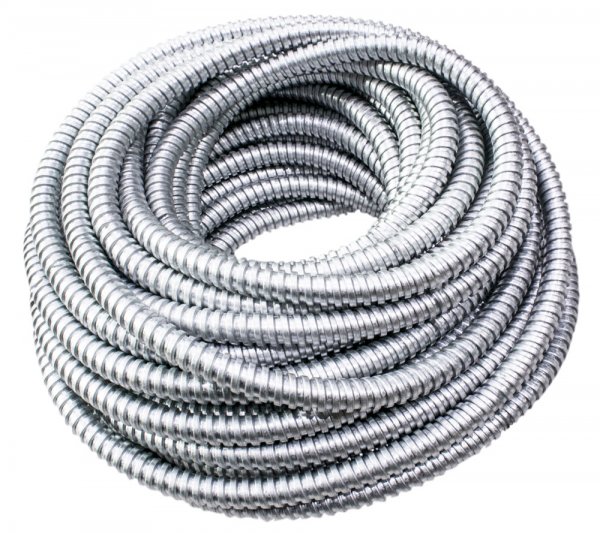 Металлорукав с протяжкой горячего цинкования 11 мм / 10 м Light РЗл-Ц-1110
