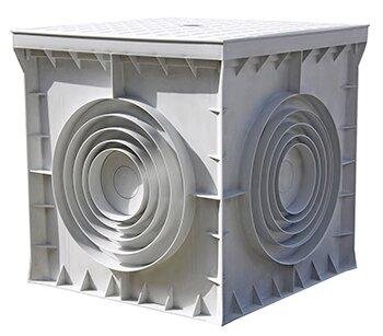 Колодец кабельный пластиковый e.manhole.550.550.500.cover, 550x550x500 мм с крышкой CP555550