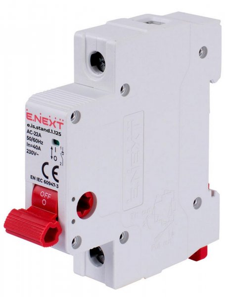 Выключатель нагрузки на DIN-рейку e.is.stand.1.125, 1р, 125А s082003
