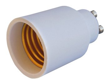 Переходник e.lamp adapter.GU10/E27.white, с патрона GU10 на E27, пластиковый s9100042