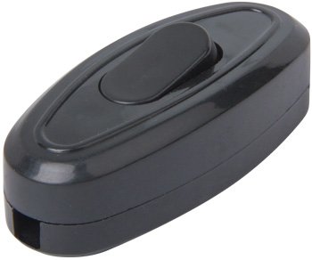 Перемикач світла e.switch wires.6A.black, 6А, чорний l020002